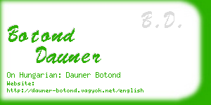 botond dauner business card